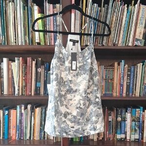 Banana Republic Silver and Gray Sequin Cami